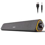 SOULION R50 Bluetooth Computer Speakers, 3.5mm PC Sound Bar for Desktop Monitor, Wired USB Powered & Colorful RGB Lights with Switch Button