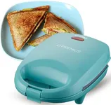 PREMIUS Ceramic NonStick Mini Snack Sandwich Maker, Indicator Light, 5x4.4 Inch Mold, Great for French Toast, Tuna Melt, Egg & Grilled Cheese, Pancake Sandwich, Desserts, Toasties, 520 W (Turquoise)