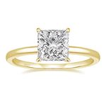 EAMTI 2CT 925 Sterling Silver Gold Engagement Rings Princess Cut Cubic Zirconia CZ Wedding Promise Rings for Her Stunning Wedding Bands for Women Size 6