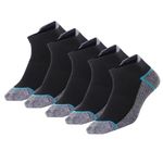 Copper Infused Ankle Socks with Odor Control, Moisture Wicking for Improved Comfort and Health (5 Pairs)