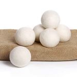 ocreta Wool Dryer, Wool Organic Fabric Softener Laundry Balls, Hypoallergenic Baby Safe & Unscented, Chemical Free to Reduce Wrinkles & Static Cling, Shorten Drying Time (4)