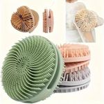 ZYLLENZA 2-In-1 Silicone Bath & Massage Brush - Portable, Silicone Shampoo Brush, Double-sided Brush, Bath Products, Durable Hair Scalp Massa Ger Shampoo Brush Silicone Head Washer Brush Handheld Shower Scalp Scrubber Cleansing Brush - Bathroom Accessories (Multi Color)