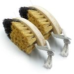 Vegetable Brush Scrubber for Food - Veggie Wash Brush for Cleaning Fruits and Vegetables - Fruit Cleaner for Cleaning Mushrooms, Potatoes, Radishes, Cucumbers, Pumpkin etc (Pack of 2)