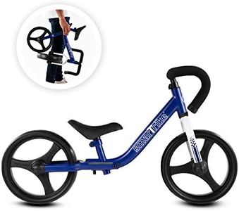 smarTrike Folding Balance Bike with Free Riding Protective Gear, Blue