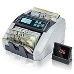 MUNBYN IMC51 Money Counter Machine Count Value, Add+Batch Mode Bill Counter, UV/MG/IR Detection, USD only Cash Counter,1100 Bills/min, LCD Display, 2 Years Warranty (Gray)