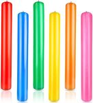 KIMOBER 6PCS Inflatable Pool Sticks,Colorful 41.3 Inch Giant Blow Up Swimming Noodles Water Float for Beaches Lake Party Decor, Multicolor