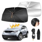 Oziral Car Sun Shade for Windshield 360°Rotation Foldable Car Windscreen Sunshade Umbrella Tail with Spring Folding Suitable for Car Windscreen Sun Shade UV Protecto 150 * 82cm(59 x 32 Inches)