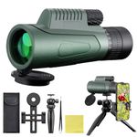 GOHHME 10-30 X 50 Monocular Telescope Monoculars for Adults BAK4 Prism Multi-coated with Smartphone Holder Tripod Waterproof Monocular for Bird Watching Hiking Hunting Camping Match Watching