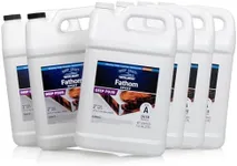TotalBoat Fathom Deep Pour Epoxy Resin 6 Gallon Kit - 2-3" Depth Crystal-Clear Low Viscosity UV-Resistant Formula for Bubble-Free Casting, River Tables, Flower Preservation, DIY Crafts, and Wood