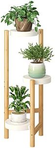 FILWH Plant Stand Indoor Outdoor Plant Rack 3 Tier 3 Potted Flower Holder Ladder Plant Stands for Balcony Window Living Room Garden Patio White