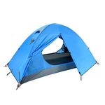 Azarxis 1 2 3 Person 3 Season Professional Backpacking Tent, Double Layer Dome Tents Easy Setup Waterproof for Camping Hiking Traveling with Carry Bag (Blue - 1 People - 3 Season)
