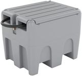 Garvee 48 Gallon Portable Diesel Fuel Tank with 12V Electric Transfer Pump, High Flow Rate 10 GPM, Durable Diesel Transfer Tank with 13ft Hose & Auto Nozzle for Easy Diesel Transportation,Gray