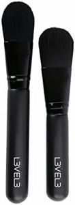 Level 3 Facial Mask Application Brushes Set - Black Cosmetic Brush for Facial Mask, Scrub and Serum - Professional Beauty and Skin Care Applicator Tool