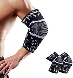 Copper Compression Elbow Sleeve for Pain Relief & Support - Breathable Tennis Elbow Brace for Men & Women, Arthritis, Tendonitis, Golfer's Elbow Support, Stabilizes Joint During Workout & Daily Use (M)