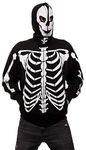 Calhoun Men's Glow in The Dark Skeleton Costume Zip Hoodie (Black, Large)