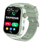 GameSir Musk 5G/4G Kids Smart Watch with GPS Tracker, SIM Calling, Face Unlock, Video Calls, SOS Alerts, IP67 Waterproof, 800mAh Battery, Voice Chat, Live Location(OliveGreen)