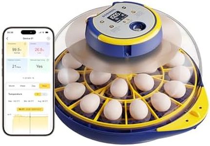 Bobmail 21 Egg Incubator, App Record Temperature and Humidity Data During Incubation, Incubator with Automatic Egg Turning and Humidity Control, Hold 21 Chicken Eggs (Blue)