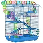 PawHut 5 Tiers Hamster Cage Animal Travel Carrier Habitat with Accessories