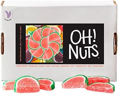 Oh! Nuts Watermelon Jelly Fruit Slices Sugar Candy - 5 LB Bulk Bag | Traditional Old Fashioned Chewy Gummy Sweet Confectionery | Gluten-Free, Kosher Certified Pareve (150 CT)