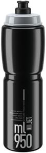 Elite Jet 950ml Bottle (Black, Grey logo) – Biodegradable Cycling Water Bottle