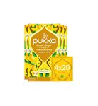 Pukka Herbs | Organic Lemon, Ginger & Manuka Honey Herbal Tea Box | Immune Boosting Infusion With Turmeric | Ideal For Daily Support | Caffeine Free | 4 Packs | 80 Plant Based Biodegradable Tea Bags