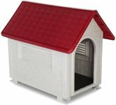 BLUEBRIT® Outdoor Plastic Pet Dog House-Spacious Shelter Durable and Waterproof,Ideal for Small to Large Sized Dogs, Perfect Addition to Backyards for All-Weather Protection and Comfort