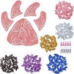 Pack of 120 Cat Nail Caps Colourful