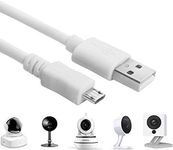 baolongking Power Cable for WyzeCam,WyzeCam Pan,YI Camera,NestCam Indoor,Netvue,KasaCam Indoor,Furbo Dog,Blink,USB to Micro USB Charging Cord for Security Camera 5M