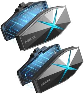 ASMAX F1 Motorcycle Bluetooth Headset with Smart Voice Control, 10 Riders Mesh Helmet Communication Systems, Noise Cancellation/Waterproof/APP FOTA/Magnet Base, 5mi Intercom for Snowmobile/ATV, 2 Pack