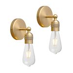 Yosoan 2pcs Vintage Sconce Wall Lights, Nordic Loft Edison Up/Down Wall Light Fittings, E27 Light Fixture for Restaurant Corridor Dining Room Kitchen Bedroom Cafe Bar (Antique)