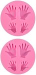 WINOMO Cupcake Toppers 2pcs Hand Baking Molds Baby Hand Mold Baby Feet Silicone Mold Baby Silicone Fondant Cake Mold Baby Fondant Footstep Craft Moulds for DIY Cake Chocolate Chocolate Candy Molds