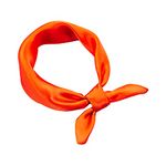 RIIQIICHY 100% Mulberry Silk Scarf for Women Orange Hair Bandana Head Scarves Neck Scarf Square Scarf 21 x 21 inches