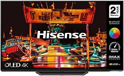 HISENSE 65A85HTUK 65" OLED 4K 120Hz Dolby Vision IQ HDR 10+ Smart TV with Swivel Stand, DTS Virtual X, Disney+, YouTube, Freeview Play, IMAX Enhanced, FreeSync Premium Certificated (2022 NEW)
