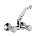 Jaquar CONTINENTAL Series Wall Mounted Swinging Spout HOT and COLD SINK MIXER (Chrome) | TWIN SIDE LEVER, Brass Body Water Tap/Faucet/Cock for Bathroom/Kitchen Wash Basin | CON-CHR-319Kn