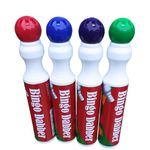 M&M PRIME Large Bingo Dabbers Blue, Red, Green, Purple - 12 Pack - Bingo Game Marker Pens in 4 Colours