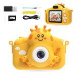 TIATUA Kids Camera for Girls & Boys, Toddler Camera for Age 3-10 Kids with 32GB Card & Dual Lens, 1080P Kids Digital Camera Toys (Yellow)