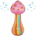 FUNBOY 5FT Tall Giant Mushroom Kids Backyard Sprinkler with Groovy Colors and Dual Water Sprayers
