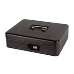 Cathedral Products 12 Inch Steel Cash Box with Combination Lock | Durable & Secure | Portable Design with Lift-Out Tray