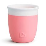 Munchkin C’est Silicone! Open Training Cup for Babies and Toddlers 4 Months+, 2 Ounce, Coral