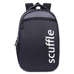 SCUFFLE Ace BLACK LAPTOP BACKPACK 35 Ltrs,Volume, LAPTOP COMPARTMENT, BOTTLE POCKET, FRONT ORGANIZER,Slim Everyday Backpack, Made in India, Compact, Water-resistant