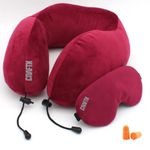 CRAFTX crafting happiness... Travel Pillow, Pure Micro Fiber Neck Pillow, Comfortable & Breathable, 360 Degree Neck Support, Standard Neck Pillow (Magenta, Large)