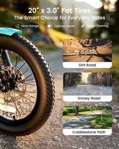 MOONCOOL 20" Folding Electric Trike – Adult 3-Wheel Bike