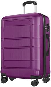 Axidou Carry On Luggage 22x14x9 Airline Approved, Suitcase with Spinner Wheels (20 Inch, Purple)