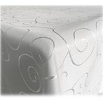 JEMIDI Tablecloth Ornaments Silk Gloss Precious Table Cover Tablecloth 31 Sizes and 7 Colours White Oval 135x180