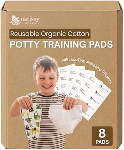 Reusable Potty Training Pads for Toddlers with Stay-Put EcoGrip – Made in EU (Daily Fit 8-Pack), Soft Organic Cotton Inserts for Light Daytime Dribbles, Turn Any Underwear into Training Pants