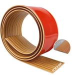 Floor Transition Strip Self-Adhesive PVC Laminate Floor Cover Strips Flat Divider Strip for Joining Floor Gaps, for Tile/Wood/Laminate/Joins Gap (Brown Wood Grain,5cm x 6m)