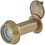 Door Viewer Antique Brass Bronze Peepholes or Peek Holes | 200 Degree Fire Rated Spy Hole with Privacy Cover