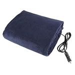 Car Electric Heated Blanket, 12V Cigarette Lighter Plug in Portable Emergency Heating Blanket, Small Fleece Car Warming Blanket, Winter Essential Accessories for Car Travel Camping （Blue）