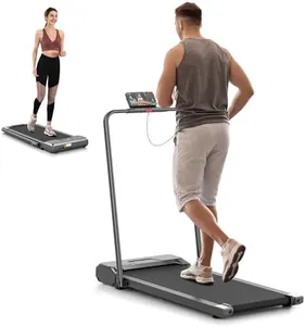 Walking Pad 2 in 1 Treadmills for Home 2.25HP Under Desk Treadmill Foldable Treadmill with Remote Control LCD Display Foldable Handrail 220LBS Weight Capacity for Walking Jogging Running