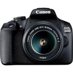 Canon EOS 2000D Camera + EF-S 18-55mm IS II Lens - Black